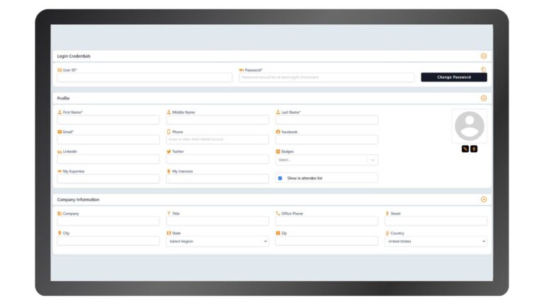 Manage pre-registered and on-site attendees easily