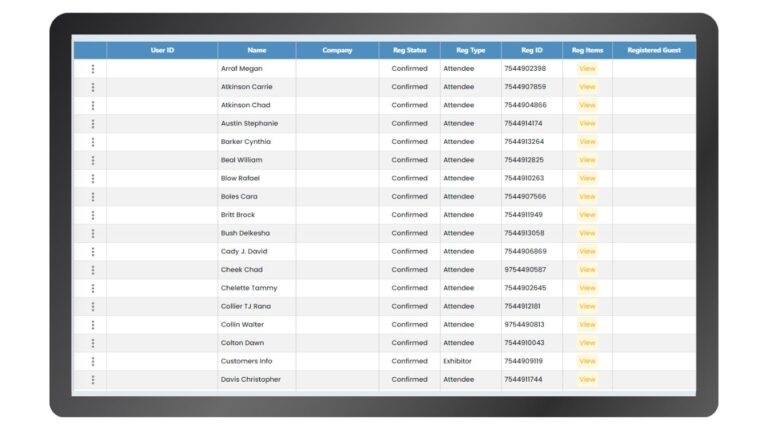 Generate and download attendee reports